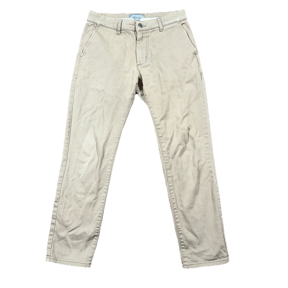Ash & Erie Jeans Mens 29x28 (28/27 Actual) Tan Stretch Denim Pants Casual